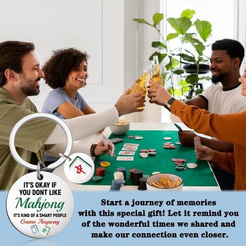 Mahjong Gifts Mahjong Gifts for Women Men Mahjong Accessories Funny Gifts for Mah Jong Players Mah Jong Lovers Keychain Accessories Ideas Mah Jongg Accessories Birthday Party Retirement Presents in Saudi Arabia