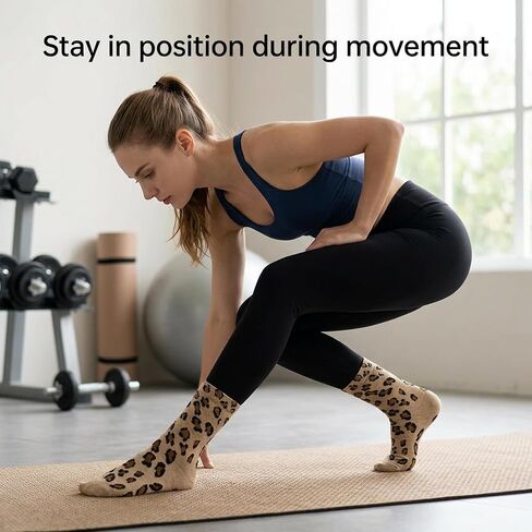 5-Pack Leopard Print Socks,Cheetah Socks, Comfortable Daily Wear and Fashion Styling, Polyester Material Blend in Saudi Arabia