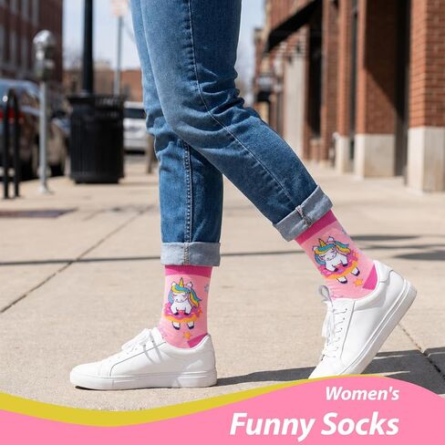 Women Colourful fun Socks,Ladies Crew Cute Combed cotton animal cat flowers fruit socks,Novelty Gag Gifts for Women in Saudi Arabia
