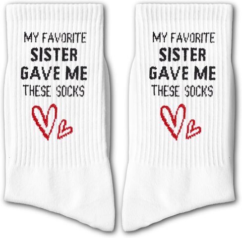 My Favorite Sister Gave Me These Socks-Funny Gift from Brother or Sister, Perfect for Birthday, Christmas, Thanksgiving, or Family Holiday.(167) in Saudi Arabia