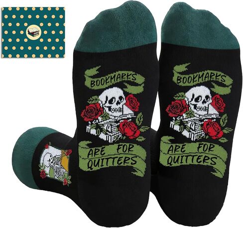 Book and Reading Socks - Book Lovers Gifts Socks for Women Men Funny Reading gift for Adults Bookworms Page Savers in Saudi Arabia