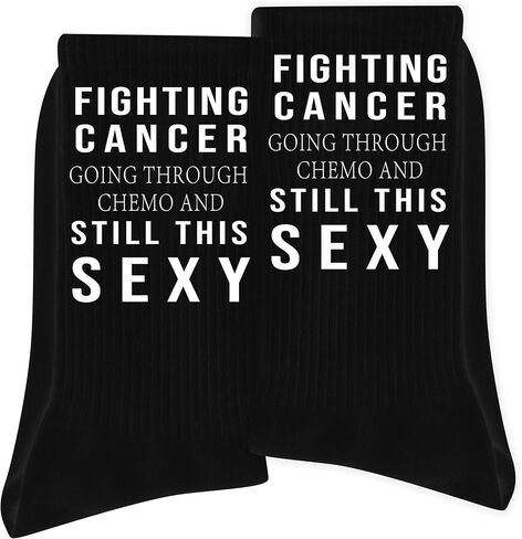 Fighting Cancer Chemo Socks - Inspirational Cancer Gifts for Chemo Patients, Still This Sexy Novelty Socks for Men Womens.（074） in Saudi Arabia
