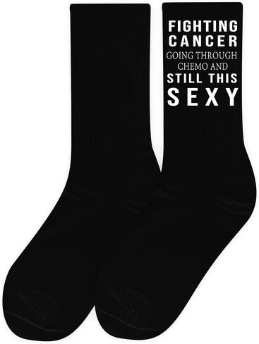 Fighting Cancer Chemo Socks - Inspirational Cancer Gifts for Chemo Patients, Still This Sexy Novelty Socks for Men Womens.（074） in Saudi Arabia