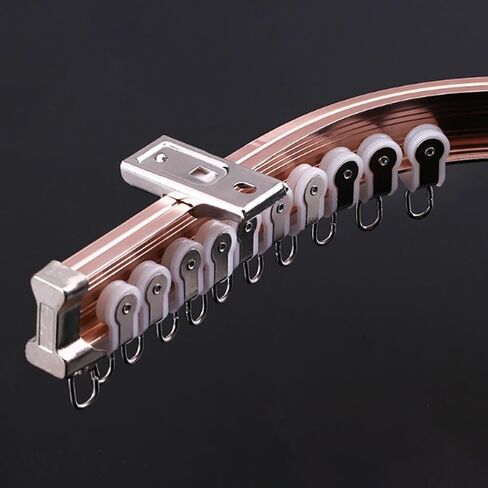 Adjustable 16.4ft Ceiling Curtain TrackCurved Room Divider Rail for Bedroom Bathroom RVPink Side (4.5m) Perfect for Home & Travel in Saudi Arabia