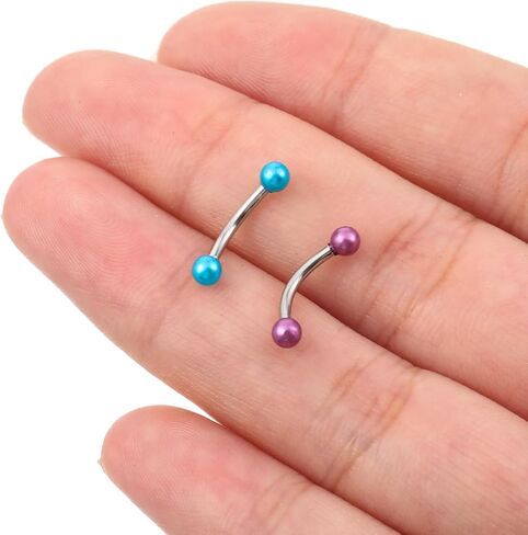 20 Pcs 16G Rook Piercing Jewelry Lip Earrings Jewelry Vertical Labret Curved Barbell Eyebrow Rings Stainless Steel Snake Eye Tongue Daith Piercing Ring for Men Women in Saudi Arabia