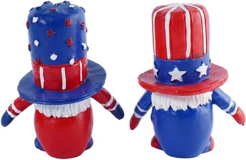 Gnomes Patriotic Decorations 4th of July Table Decorations 2 Piece Resin Gnome Figurines Red White and Blue Freestanding Tabletop Decor for Shelf Mantel Tiered Tray in Saudi Arabia