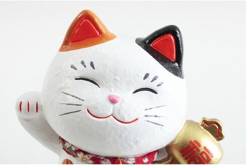Lucky Cat Piggy Bank 5.0 in Japanese Good Luck Charm Ceramic SN-026-Z-US in Saudi Arabia