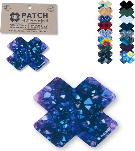 Noso X Nylon Repair Patch Kit, Peel & Stick No-Sew Waterproof Fabric Patches for Tents, Down Jackets, Puffer Jackets, Rain Shells, Sleeping Pads, Denim, Clothing & Outdoor Gear Repair in Kuwait