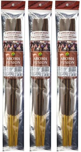 3 - Aroma Fusion 19" Jumbo Hand Dipped Incense 10-Stick Packs - 7 African Musk Scent in Saudi Arabia
