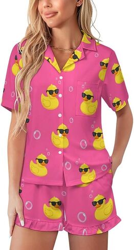 Pajamas for Women Set Pajamas Set Womens Sleepwear Soft Lounge Sleep Set 2 Piece Short Sleeve Pjs Sets in Saudi Arabia
