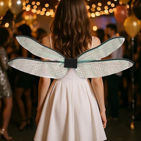 زي Colaxi Dragonfly Fairy Wing التنكري الجديد للأميرة Wing Cosplay للمناسبات والعطلات، أسود in Kuwait