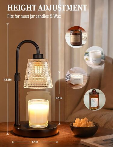 Candle Warmer Lamp with Timer & Dimmer, Electric Wax Melt Warmer, Birthday Housewarming Gifts for Mom Women Sister Friend, Home Decor for Apartment Dorm Office Bedroom in Kuwait