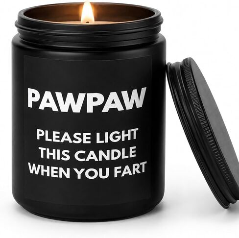 Pawpaw Fathers Day Gift, Pawpaw Gifts for Grandpa, Gifts for Paw Paw from Granddaughter, Grandson, Birthday Fathers Day Gift for Paw Paw, Funny Candle for Grandpa, 7 Ounces Sandalwood Candle in Saudi Arabia