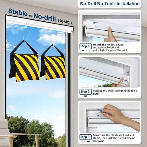 Smart Motorized Blinds with Remote, Cordless No-Drill Automatic Roller Shades, Blackout Electric Blind for Windows, White, 27 x 72 in Saudi Arabia