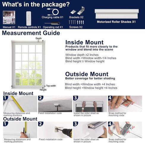 BERISSA Motorized Blinds with Remote,Blackout&Light Filtering Smart Blinds for Windows,Linen Fabric,Remote Control,Customized Automatic Blinds,Electric Blinds with Solar Pannel/USB.Custom Color in Kuwait