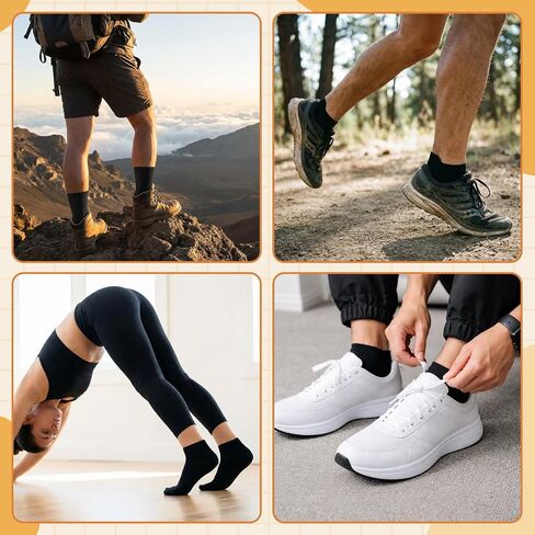 Eurzom 4 Pairs Silk Liner Ankle Socks for Men Women Lightweight Ankle No Show Moisture Wicking Socks for Adult Hiking Athletic Running Liner, Black, L in Kuwait