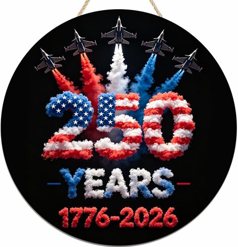 4th of July Decoration Door Wreath 250 Anniversary USA Merchandise for Front Door Wall Signs Decor Patriotic Home Decor Outdoor Indoor Party Supply in Kuwait