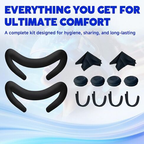 Valve Index Face Gasket 2 Pack - Ice Silk Washable Hygienic VR Cover for Valve Index Headset - High Breathability & Comfort Comes with Velcro in Saudi Arabia