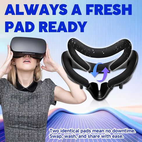 Valve Index Face Gasket 2 Pack - Ice Silk Washable Hygienic VR Cover for Valve Index Headset - High Breathability & Comfort Comes with Velcro in Saudi Arabia