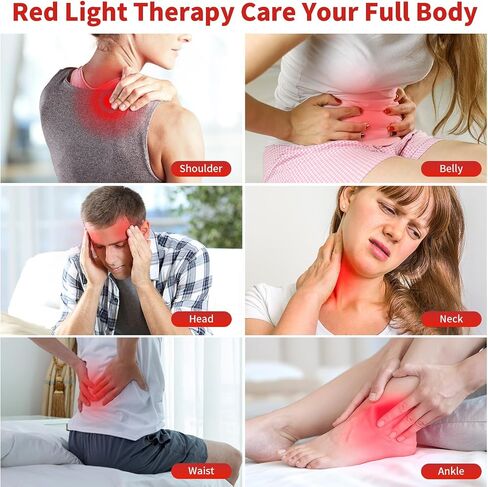 Cholas Red Light Therapy for Face Body, 5 Heads Red Infrared Light Therapy Devices with Stand, 5 Levels Adjustable Brightness 660nm and 850nm Near Infrared Light for Full Body, Muscle Gift for Women in Saudi Arabia