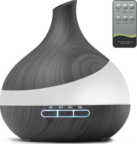 500ML Essential Oil Diffuser – Aroma Diffuser with Remote Control, 14 Colors LED Night Light, Humidifier for Hotel, Spa, Yoga Room, Bedroom in Kuwait