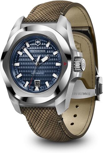 Victorinox 242018.1 I.N.O.X. Auto 41, SIR, BLE dial, BRN Structured str, Blue, Strap in Kuwait