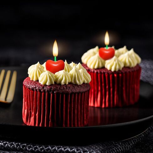 25 Pcs Cherry Shaped Birthday Candles,Adorable Fruit Themed Mini Candles Soy Wax Cupcake Toppers for Wedding Table Gift for Cake Decorations Wedding,Anniversary(Red) in Saudi Arabia