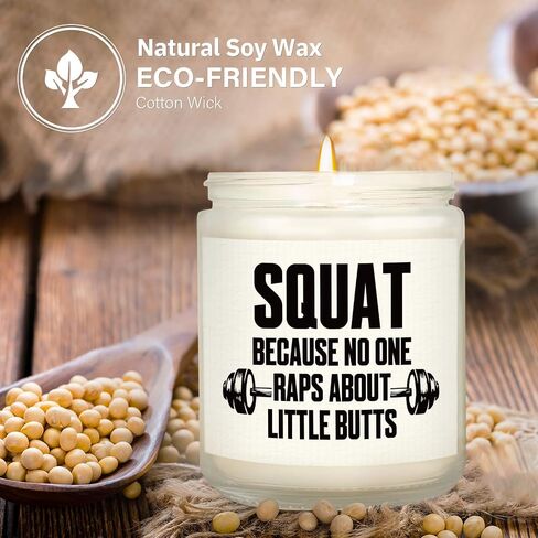 Petalsun Gym Workout Gifts for Women, Funny Motivational Gifts for Fitness Exercise Sports Crossfit Pilates Lover, Gym Rat, Birthday, Christmas- Lavender Natural Soy Wax Candle(7oz) in Saudi Arabia