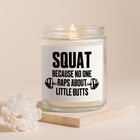Petalsun Gym Workout Gifts for Women, Funny Motivational Gifts for Fitness Exercise Sports Crossfit Pilates Lover, Gym Rat, Birthday, Christmas- Lavender Natural Soy Wax Candle(7oz) in Saudi Arabia