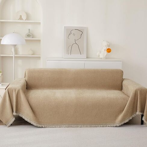 Couch Cover Blankets For Sofa,Thick Waterproof Couch Cover For Cats,Sofa Covers for 3 Cushion Couch Loveseat Sectional Chenille Couch Covers for Sofa Home Decor Living Room,Chocolate Brown,71"X118" in Saudi Arabia