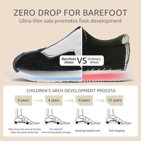 STQ KIDS Toddler Wide Toe Box Barefoot Shoes Boys and Girls Sneakers Tennis Walking Shoe Non Slip Lightweight Comfortable （ Navy & Navy Toddler Size 6 ） Two Pairs in Saudi Arabia