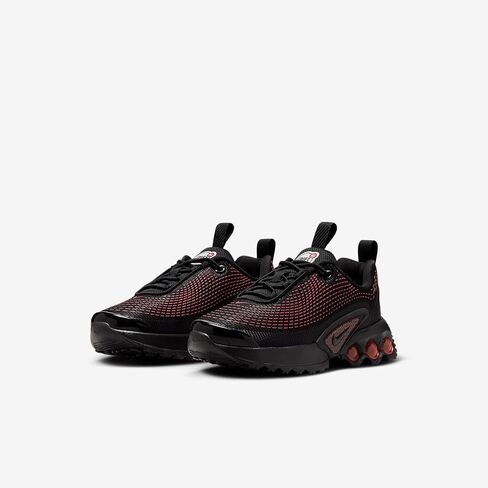 حذاء Nike Air Max Dn للأطفال الصغار (FN4453-006، أسود/أسود/قرمزي ساطع/أسود) مقاس 8 in Kuwait