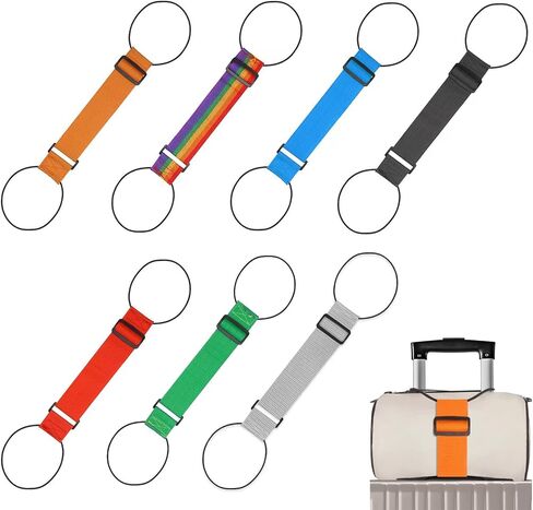 Luggage Straps, Elastic Travel Straps for Securing Luggage, Suitcase & Bag Organizer, Adjustable Hold-Down Straps for Travel Accessories, Carry-On, Checked Bags, Ideal for Travelers (4PCS) in Saudi Arabia