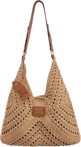 Crochet Beach Tote Bag for Women 2026 Woven Shoulder Bag Summer Handmade Boho Purse Crochet Handbags in Saudi Arabia