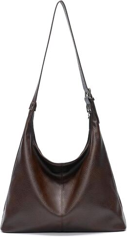 Hobo Bag for Women, Slouchy Shoulder Bag Large Vegan Leather Purses with Adjustable Strap in Saudi Arabia