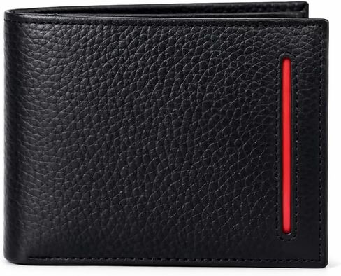Men's Bifold Leather Wallet | Leather Wallets for Men | Elegant Compact Design RFID Blocking | Ultra-Slim Minimalist Front Pocket Mens Wallet with Advanced Card Protection with Gift Box in Kuwait