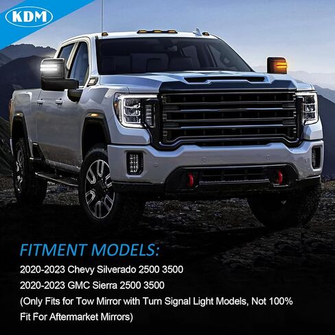 ضوء عاكس للمرآة الجانبية المتسلسل LED KDM متوافق مع Ford Explorer 2011-2019 مصباح مؤشر الوامض للرؤية الخلفية للإشارة الانعطاف، عدسة مدخنة كهرمان ديناميكي، عبوتان in Kuwait