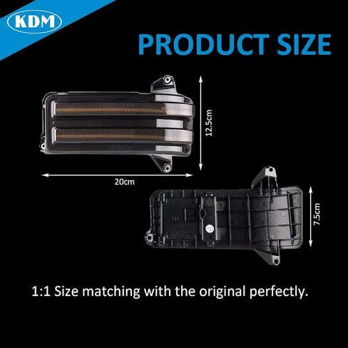 ضوء عاكس للمرآة الجانبية المتسلسل LED KDM متوافق مع Ford Explorer 2011-2019 مصباح مؤشر الوامض للرؤية الخلفية للإشارة الانعطاف، عدسة مدخنة كهرمان ديناميكي، عبوتان in Kuwait