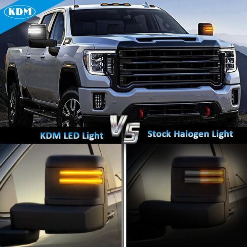 ضوء عاكس للمرآة الجانبية المتسلسل LED KDM متوافق مع Ford Explorer 2011-2019 مصباح مؤشر الوامض للرؤية الخلفية للإشارة الانعطاف، عدسة مدخنة كهرمان ديناميكي، عبوتان in Kuwait