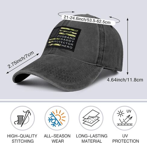 Camouflage American Flag Dad Baseball Cap in Kuwait