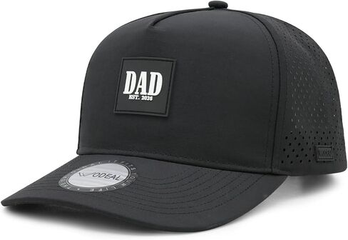 Dad Est 2026 Hat for Men, Adjustable Quick Dry Laser Cut Snapback Trucker Hat, Pregnancy Announcement for Husband, Fathers Day Birthday New Dad Gifts Black in Saudi Arabia