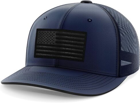 American Flag Flexfit Hat, Premium Stitched Leather Patch for Men and Women in Saudi Arabia