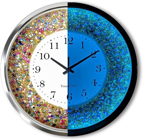 Lighted Wall Clock 12 Inch, Light and Sound Sensor, Light Up Wall Clock, Glow in The Dark, LED Illuminated Silent Non Ticking Battery Operated for Bedroom Living Room Decor (Silver) in Saudi Arabia