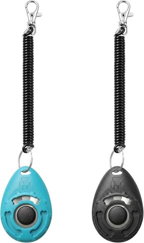Pet Training Clicker with Wrist Strap - Dog Training Clickers (New Black + Blue) in Kuwait