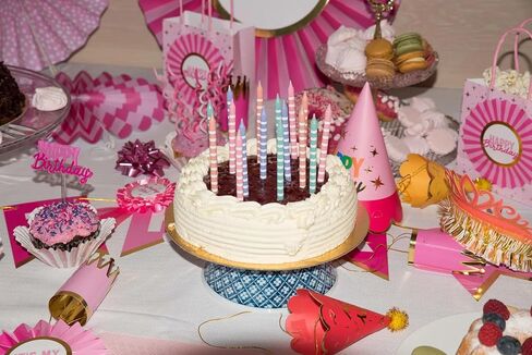 Party Partners 16-Count Deluxe Birthday Candles, 4.75" Tall, Pastel White Stripes in Saudi Arabia