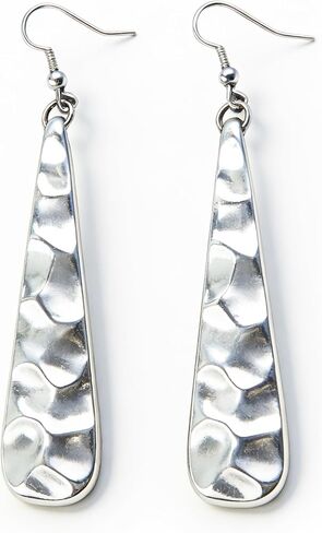 Handmade Boho Vintage Teardrop Earrings Bohemian Hammered & Engraved Earrings Boho Antiqued Earrings Unique Antique Bronze Tribal Ethnic Teardrop Shaped Drop Dangle Earrings For Women in Saudi Arabia