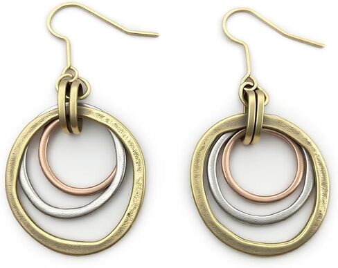Handmade Boho Vintage Teardrop Earrings Bohemian Hammered & Engraved Earrings Boho Antiqued Earrings Unique Antique Bronze Tribal Ethnic Teardrop Shaped Drop Dangle Earrings For Women in Saudi Arabia