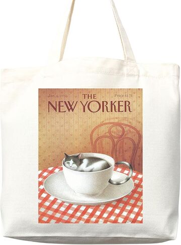 New Yorker tote bag, New Yorker magazine bag, New Yorker bag, New Yorker art, New yorker tote, art tote bag, aesthetic tote in Saudi Arabia