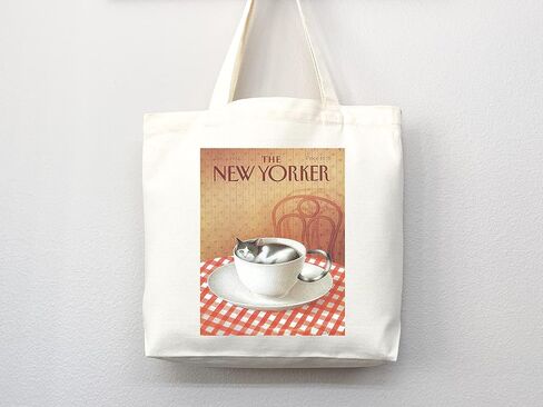 New Yorker tote bag, New Yorker magazine bag, New Yorker bag, New Yorker art, New yorker tote, art tote bag, aesthetic tote in Saudi Arabia