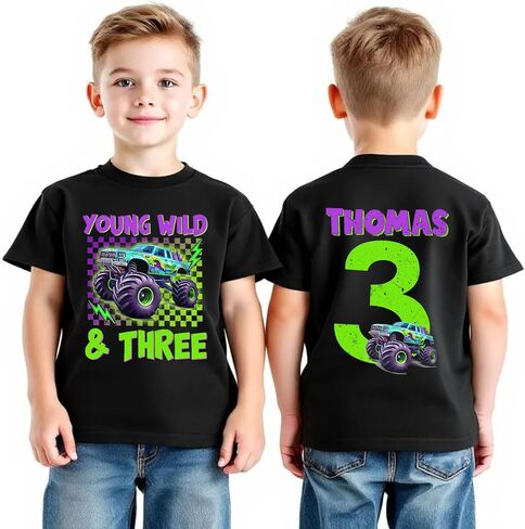 Personalized Three Rex 3 Year Old Birthday Shirt Boy, Custom Dinosaur 3rd Birthday Outfit Boy, T-rex Gifts in Saudi Arabia
